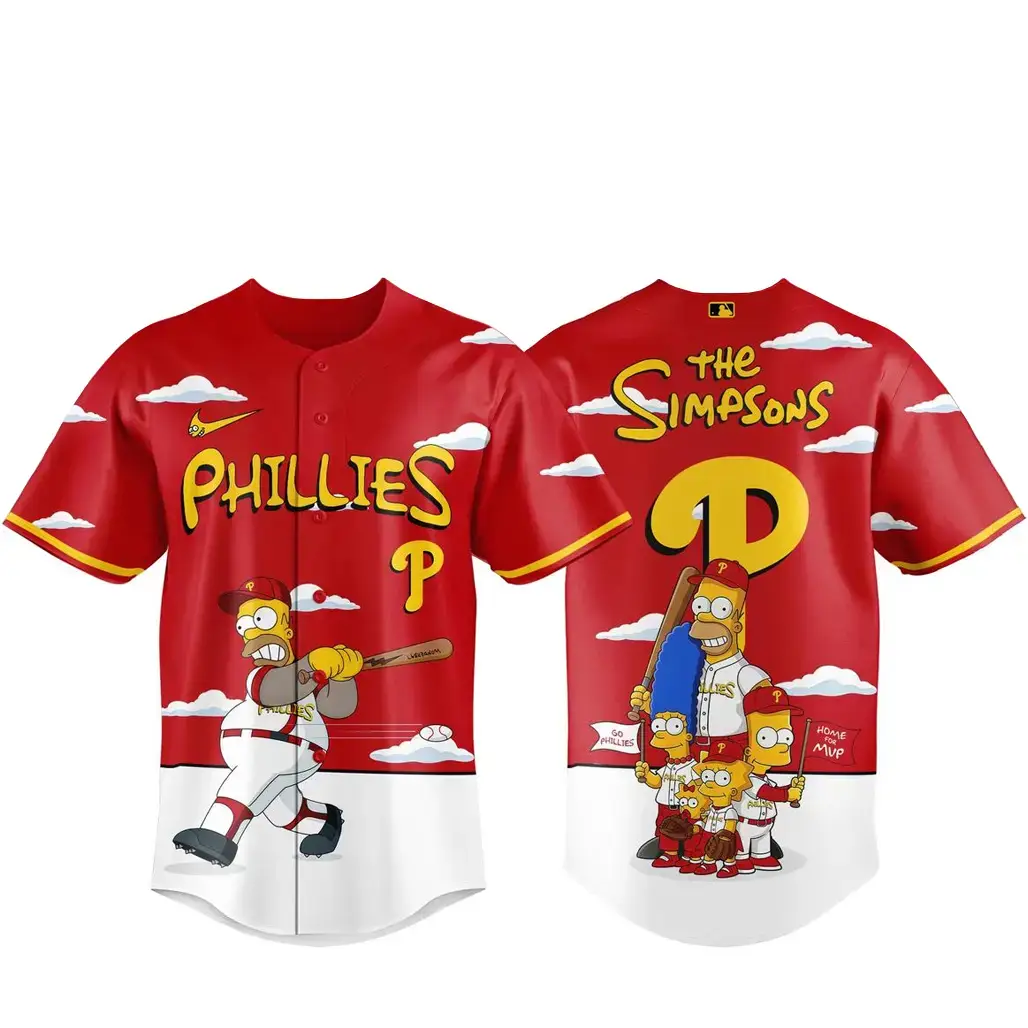 Philadelphia Phillies x The Simpsons 2026 Major Gameday Baseball Jersey Image
