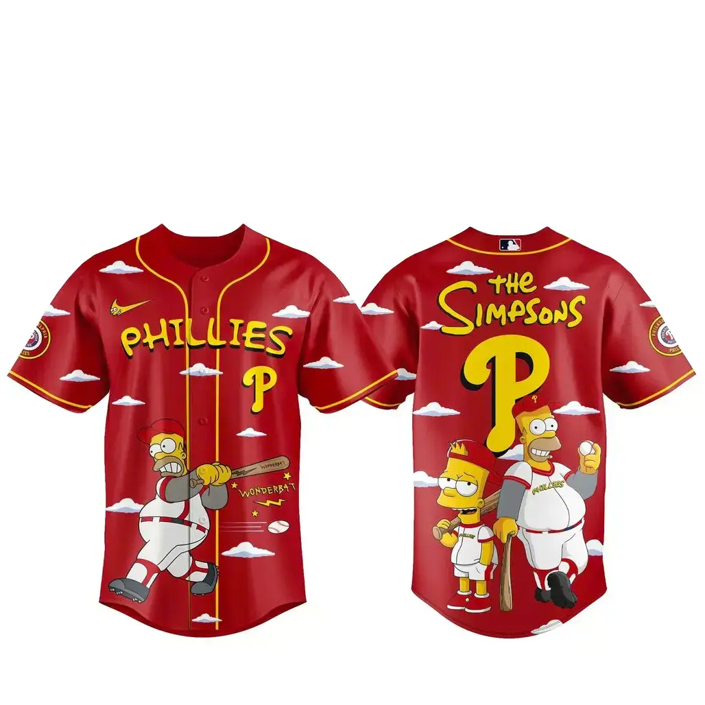 Philadelphia Phillies x The Simpsons Wonderbat 2026 Baseball Jersey Image