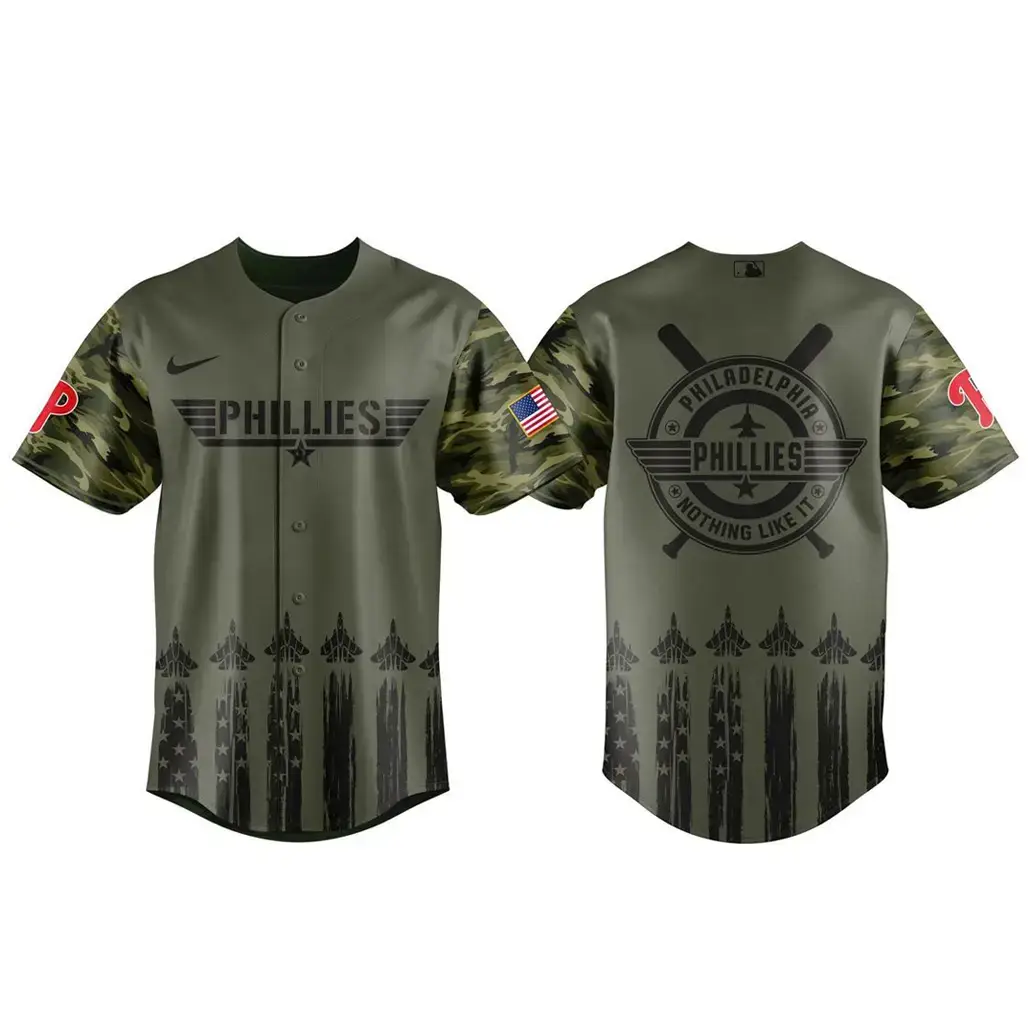 Philadelphia Phillies x Top Gun Night 2026 Baseball Jersey Image