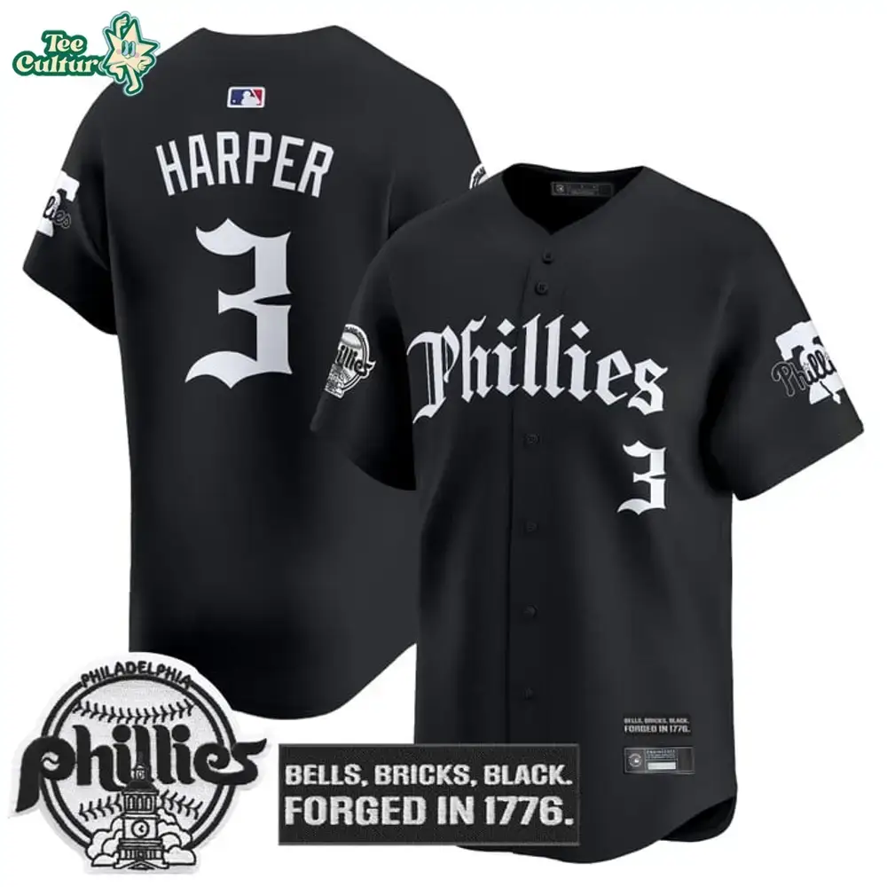 Phillies Jersey, Gothic Jersey, MLB Apparel Image