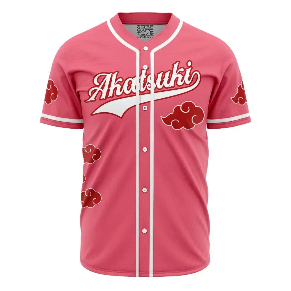 Pink Akatsuki Uchiha Shippuden Baseball Jersey Image