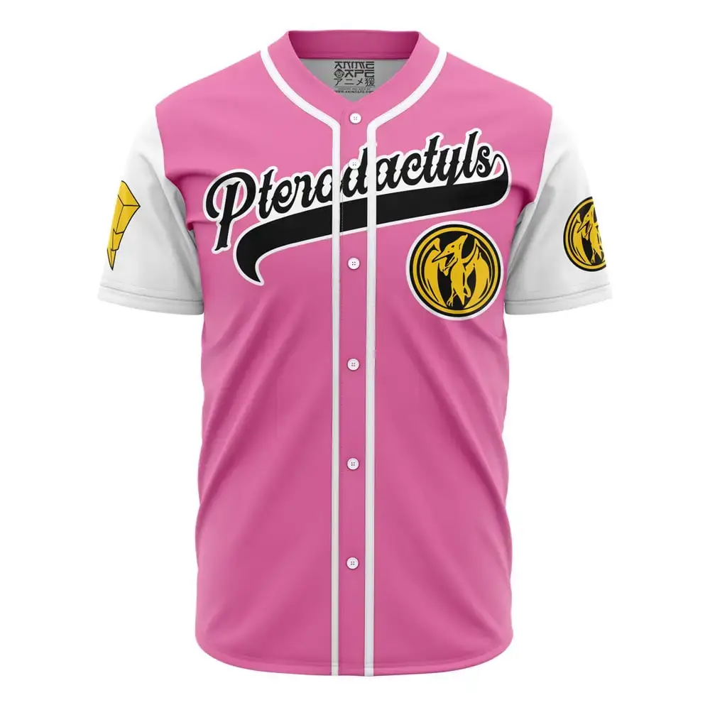 Pink Pterodactyls Kimberly Hart Power Rangers Baseball Jersey Image
