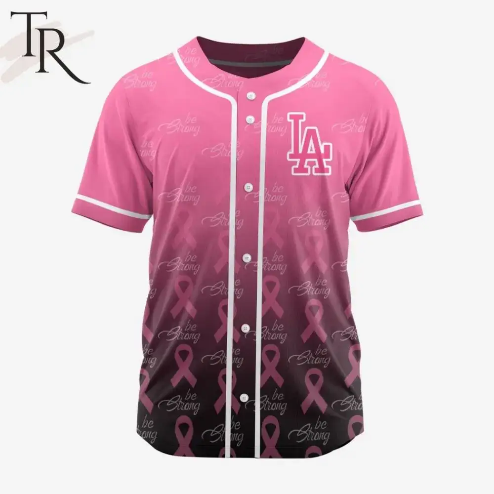Pink Ribbon Baseball Jersey - Support Breast Cancer Awareness With Style Image
