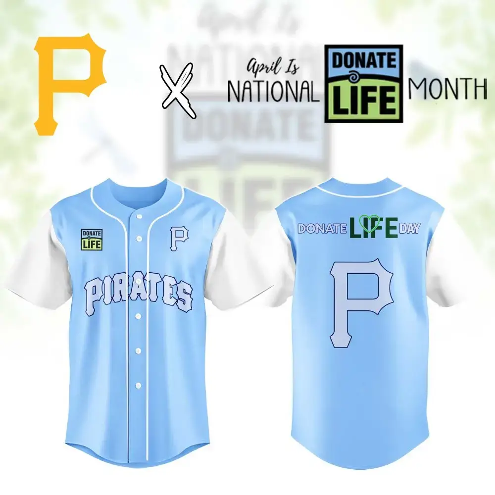 Pirates Baseball Jersey - Support Donate Life Month - Limited Edition Fan Gear Image