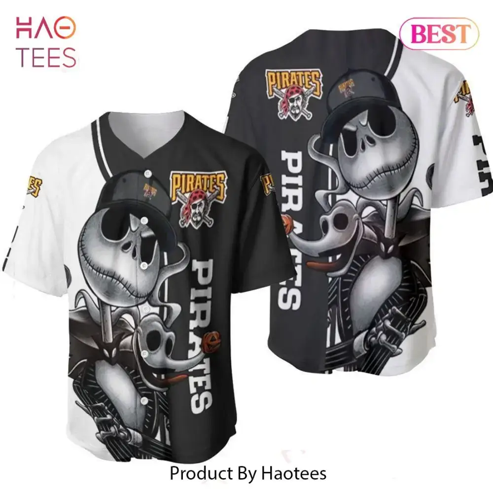 Pirates Skull Baseball Jersey - Cool & Stylish Sportswear By Haotees Image