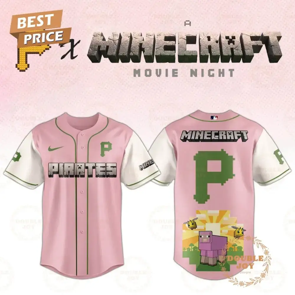 Pittsburgh Pirates 2025 A Minecraft Movie Night Special Edition Baseball Jersey Image