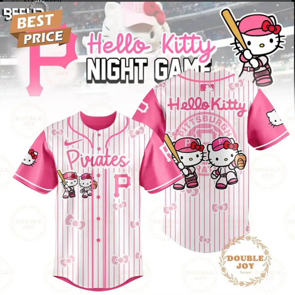 Pittsburgh Pirates 2025 Hello Kitty Night Game Limited Edition Baseball Jersey Image