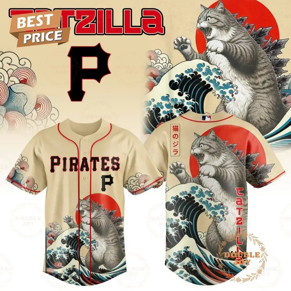 Pittsburgh Pirates Catzilla 2025 Japan Limited Edition Baseball Jersey Image