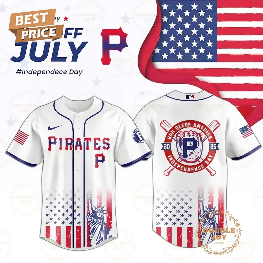 Pittsburgh Pirates Happy 4th Off July Day 2025 Limited Edition Baseball Jersey Image