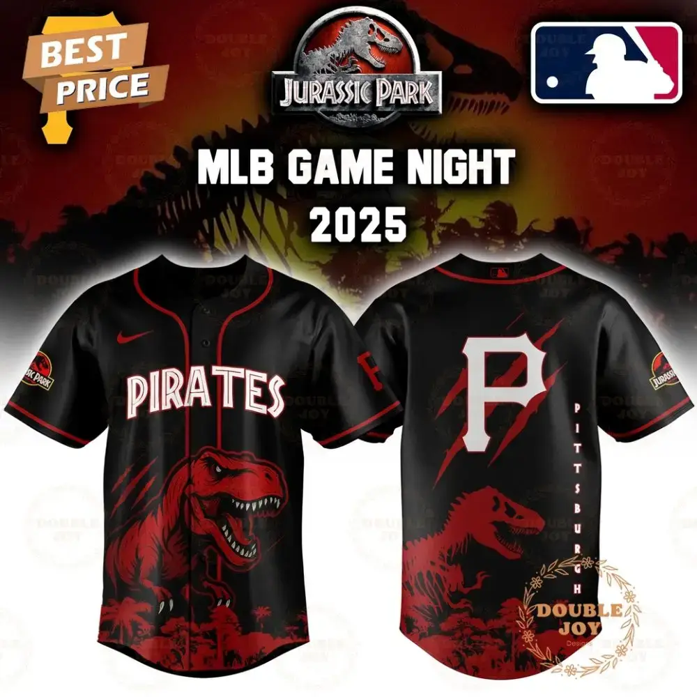 Pittsburgh Pirates Jurassic Park Game Night 2025 Limited Edition Baseball Jersey Image