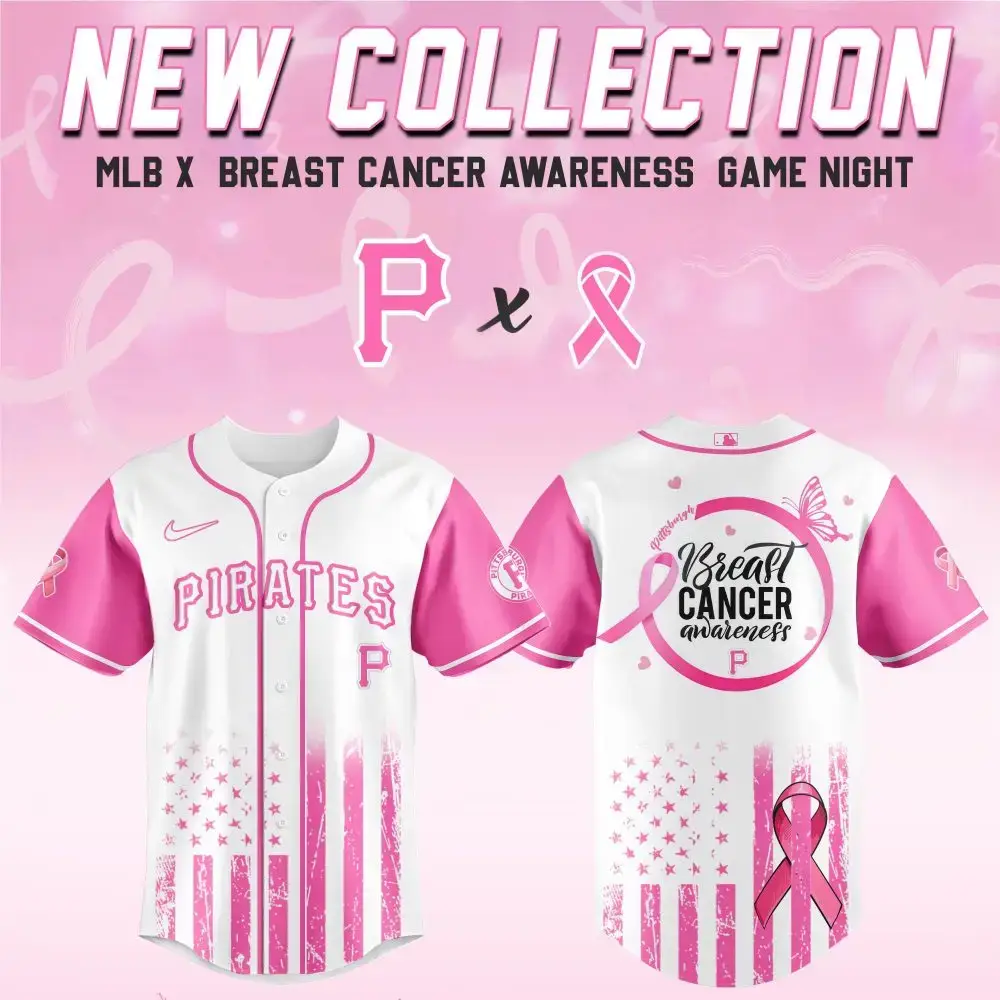 Pittsburgh Pirates Mlb X Breast Cancer Awareness Month Hope In Pink Custom Baseball Jersey Image