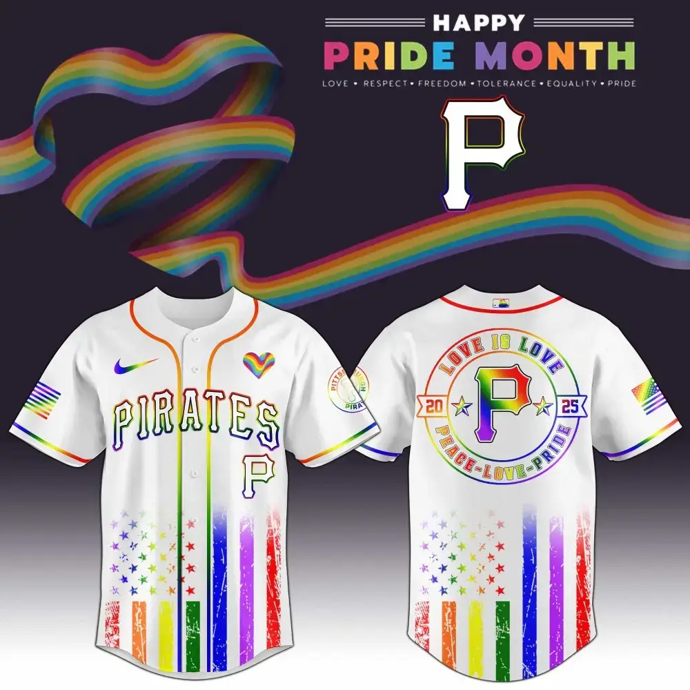 Pittsburgh Pirates Mlb X Happy Pride Month Limited Edition Custom Baseball Jersey Image