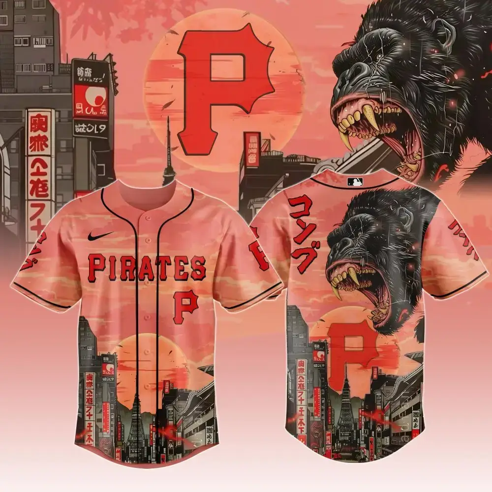 Pittsburgh Pirates Mlb X Kong Collection 1 Custom Baseball Jersey Image