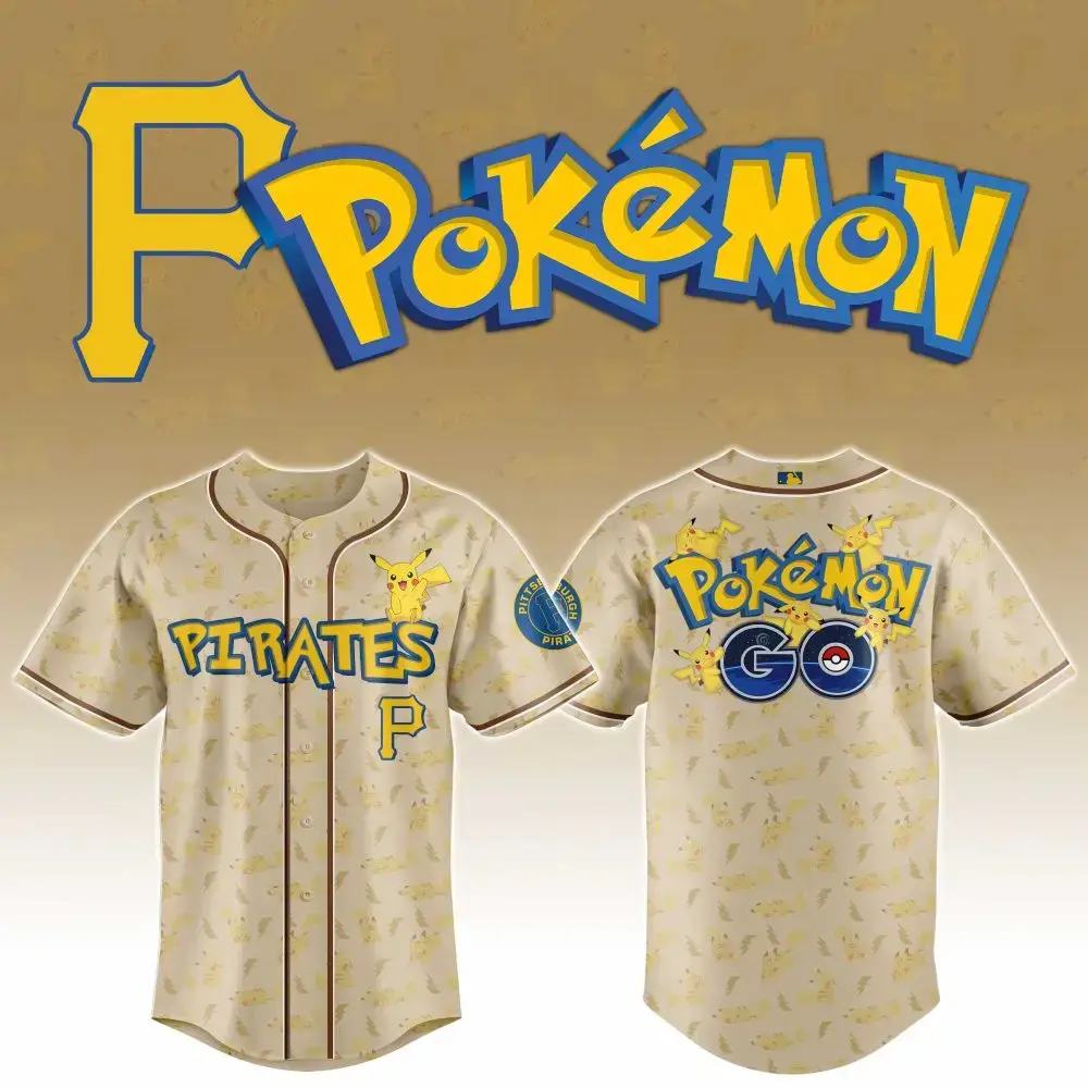 Pittsburgh Pirates Mlb X Pokemon Go Custom Baseball Jersey Image