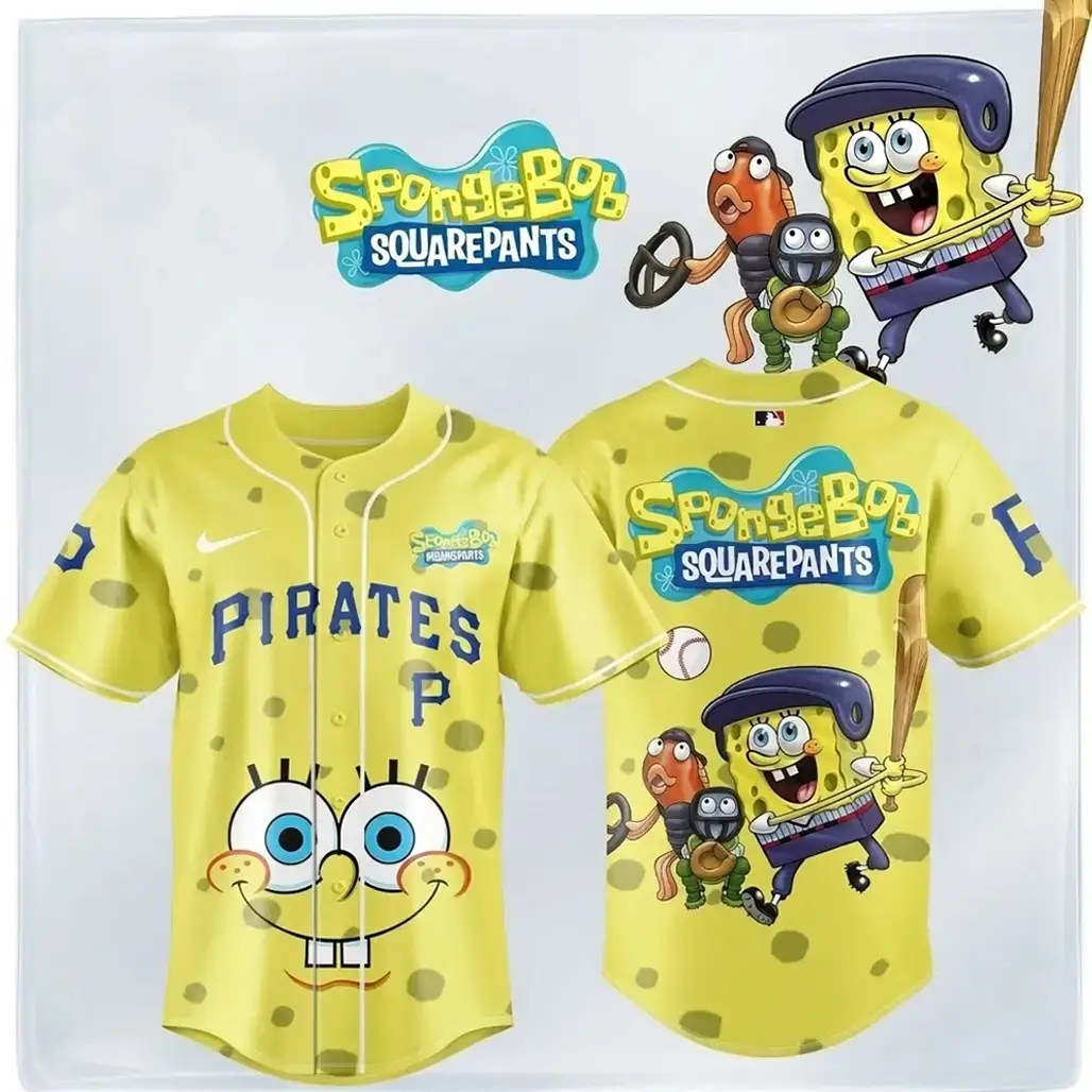 Pittsburgh Pirates Spongebob Baseball Jersey Image