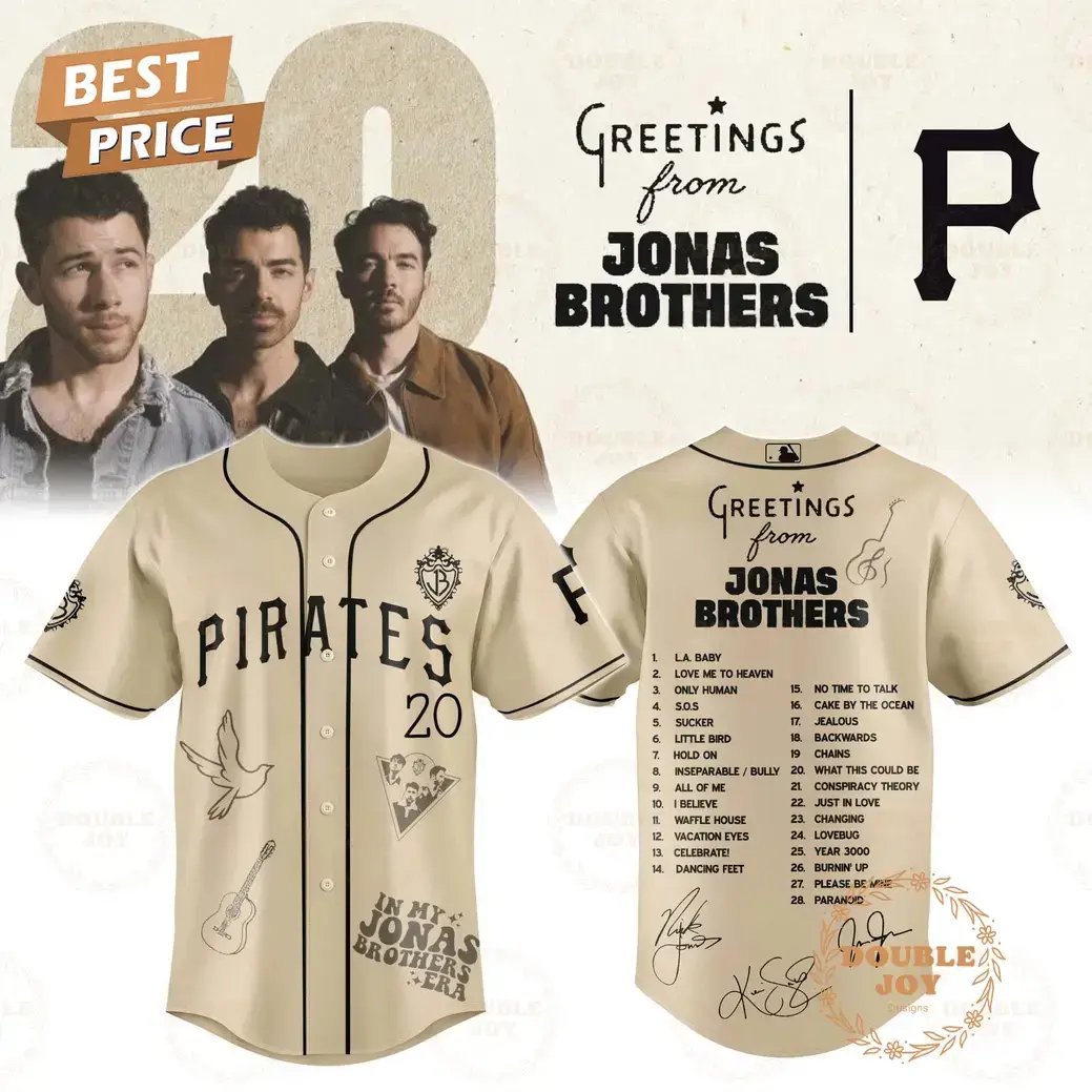 Pittsburgh Pirates x Greetings From Jonas Brothers Begie Baseball Jersey Image
