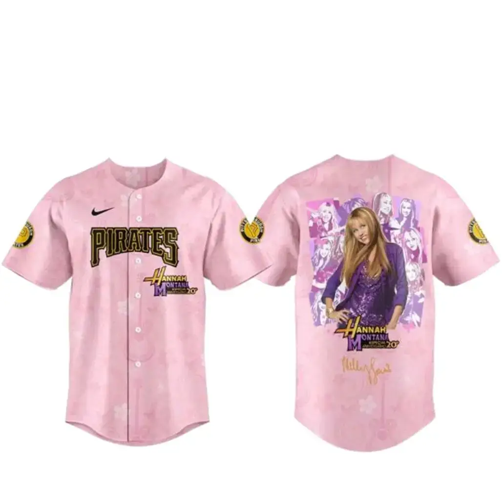 Pittsburgh Pirates x Hannah Montana 20th Anniversary Baseball Jersey Image