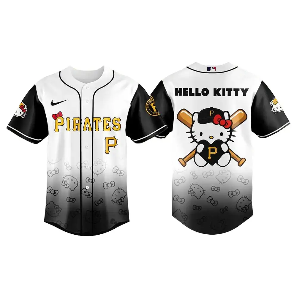 Pittsburgh Pirates x Hello Kitty Night Baseball Jersey Image
