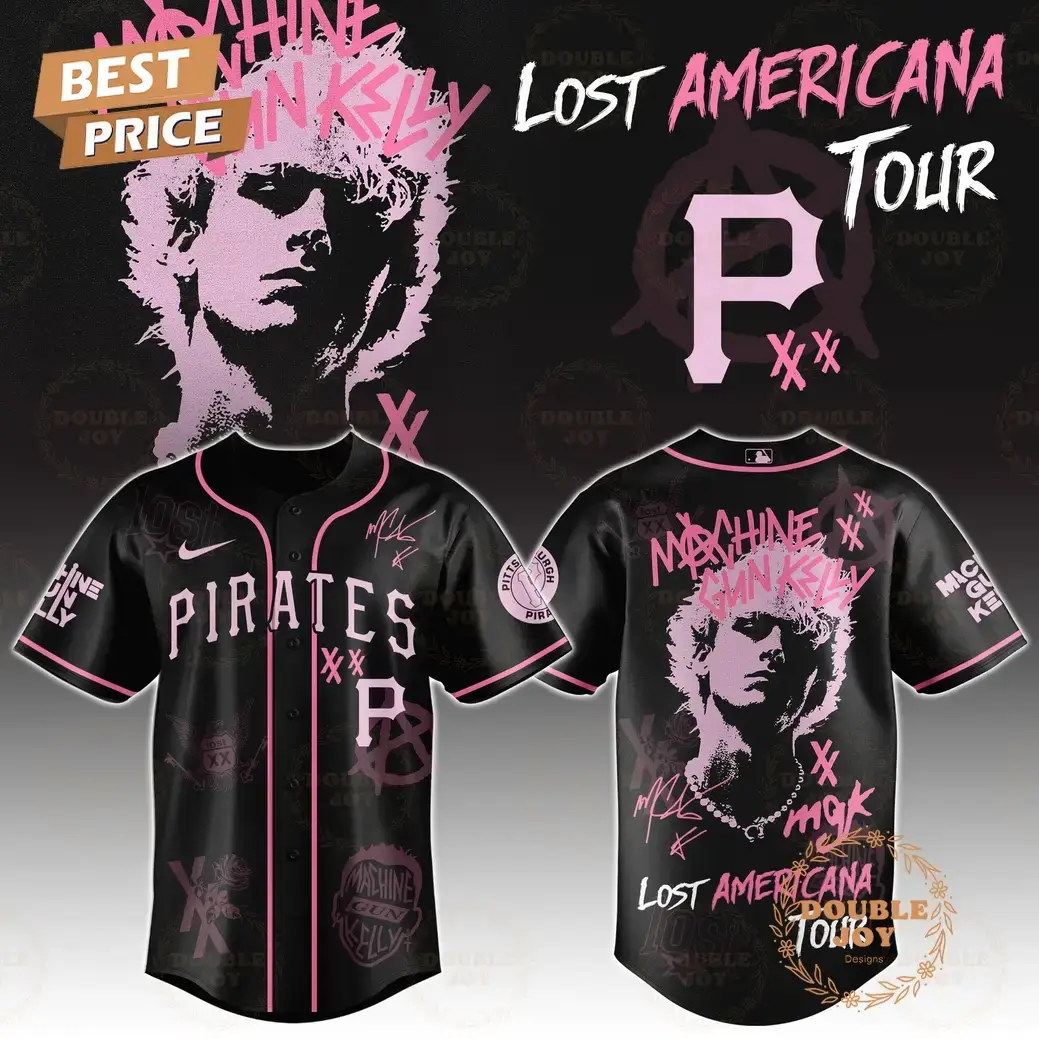 Pittsburgh Pirates x MGK Tour 2025 The Lost Americana Baseball Jersey Image