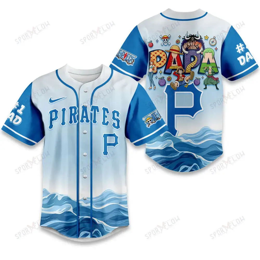 Pittsburgh Pirates X One Piece Grand Line Papa Father'S Day Baseball Jersey Image