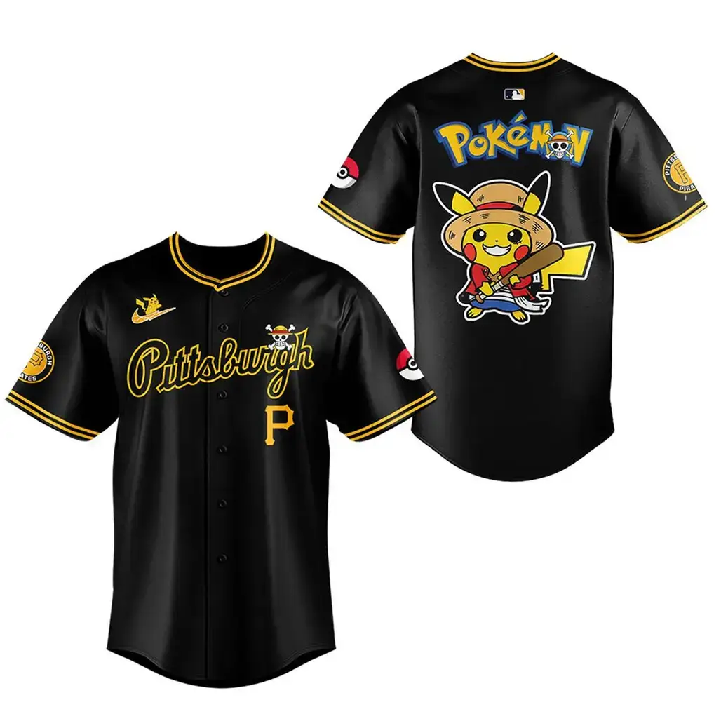 Pittsburgh Pirates x One Piece x Pokemon 2026 Night Baseball Jersey Image