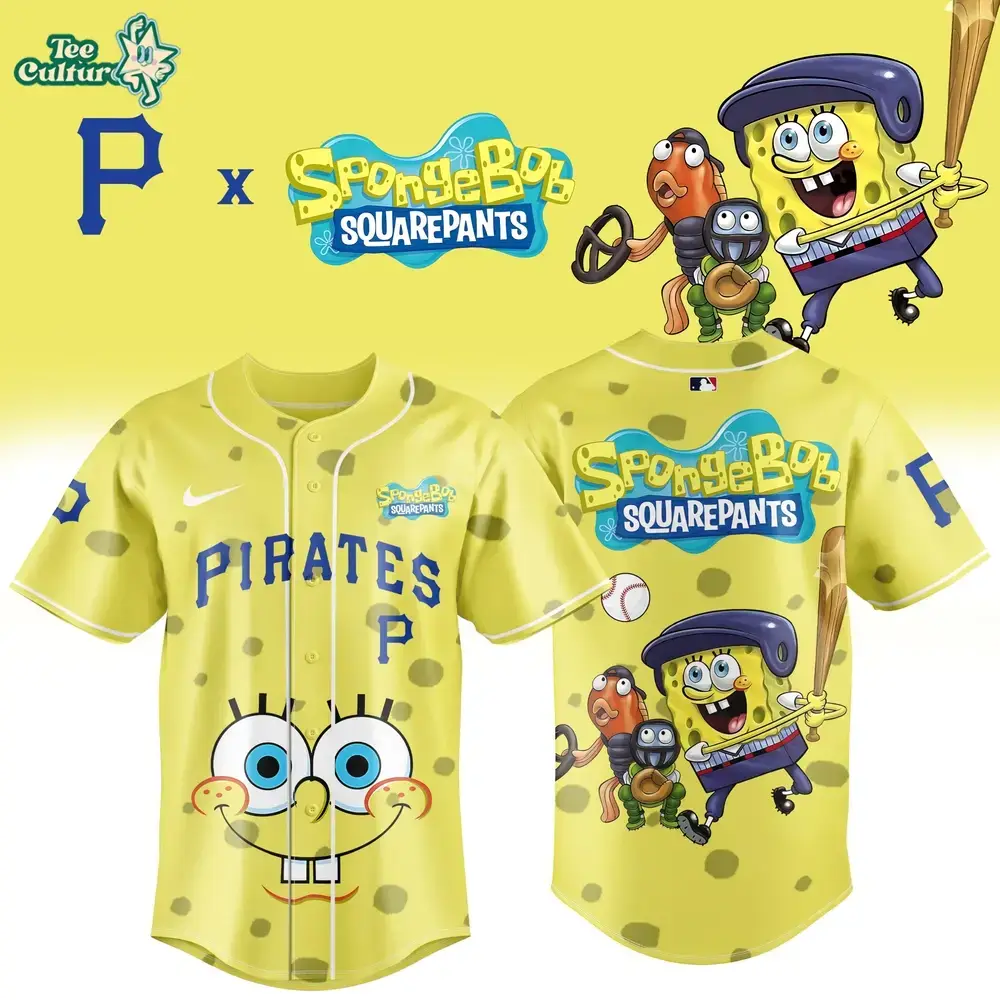 Pittsburgh Pirates x SpongeBob SquarePants 2026 Special Edition MLB Jersey Image