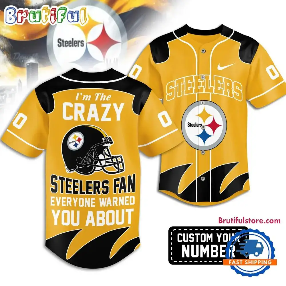Pittsburgh Steelers 2026 NFL Crazy Football Fan Personalized Jersey Shirt Image