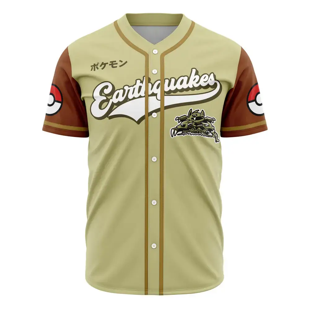 Pokémon Earthquake Baseball Jersey - Stylish Fan Gear For Trainers Image