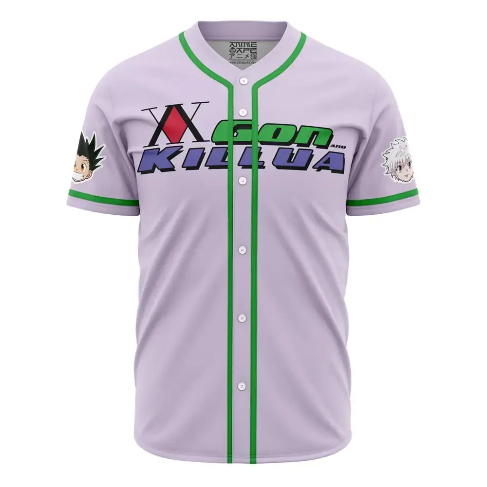 Power Duo Gon & Killua Hunter X Hunter Baseball Jersey Image