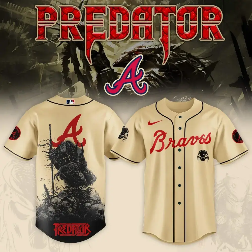Predator Braves Baseball Jersey - Limited Edition Fan Gear, Stylish Design Image