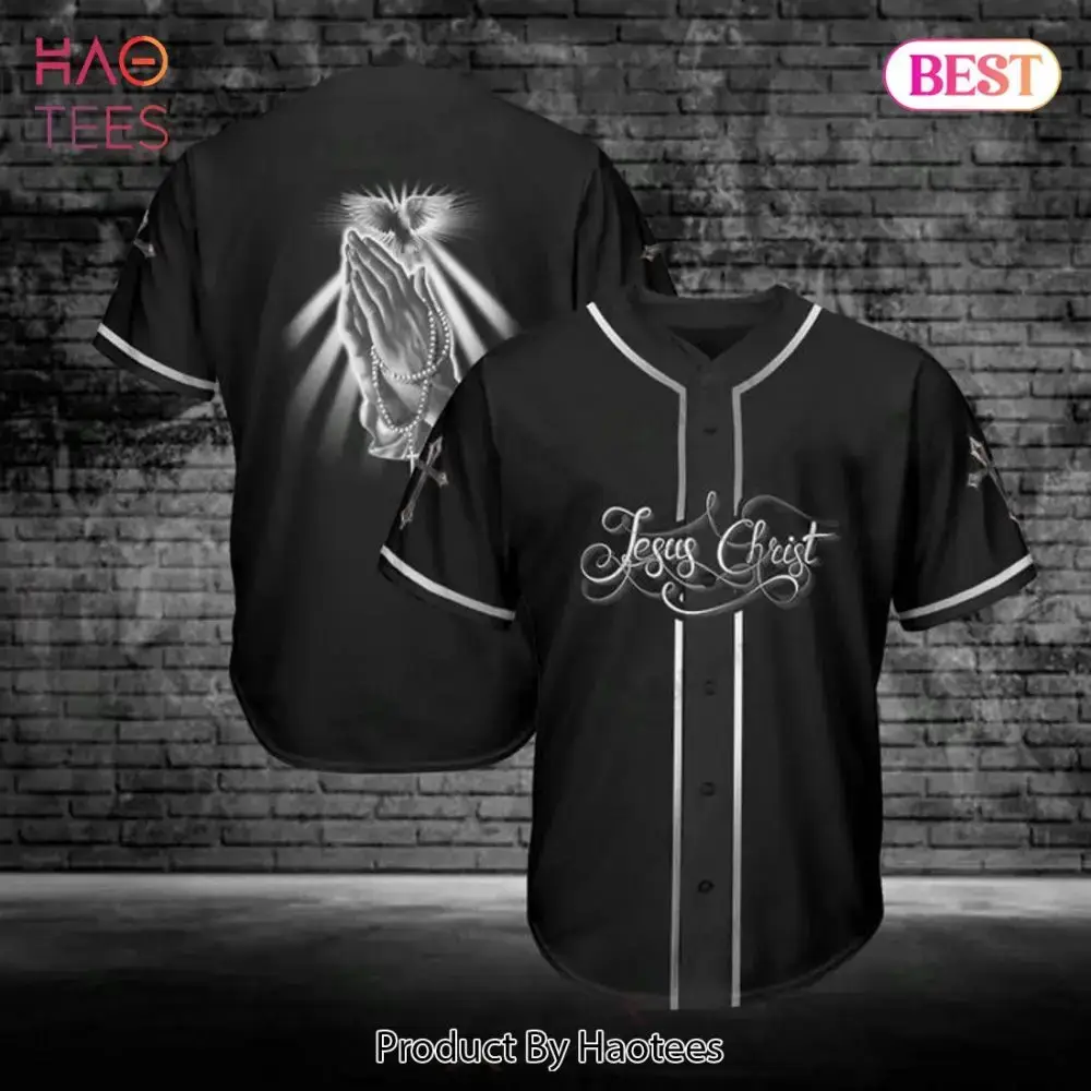 Premium Jesus Christ Baseball Jersey - Stylish Faith Apparel For Men/Women - Haotees Image