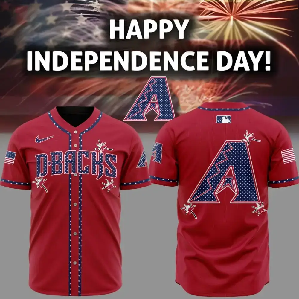 Premium Mlb Arizona Diamondbacks Happy Independence Day Custom Baseball Jersey Image