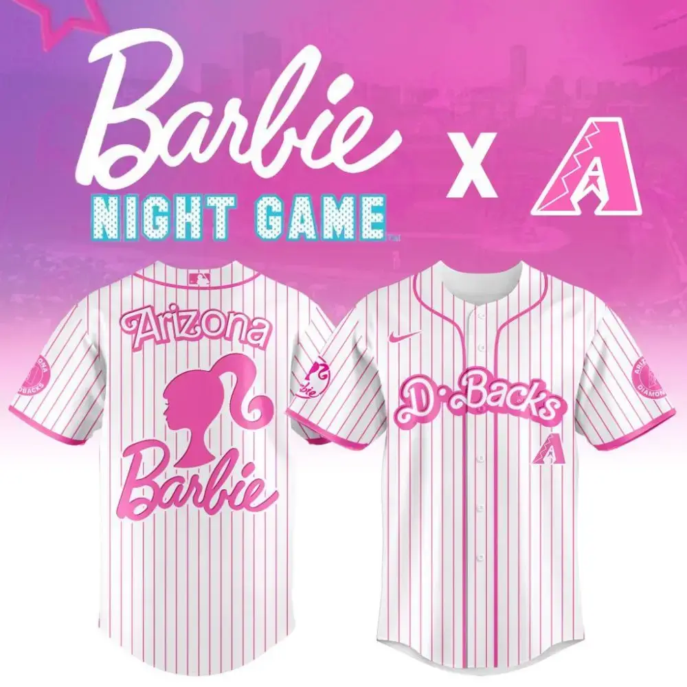 Premium Mlb Arizona Diamondbacks X Barbie Custom Baseball Jersey Image