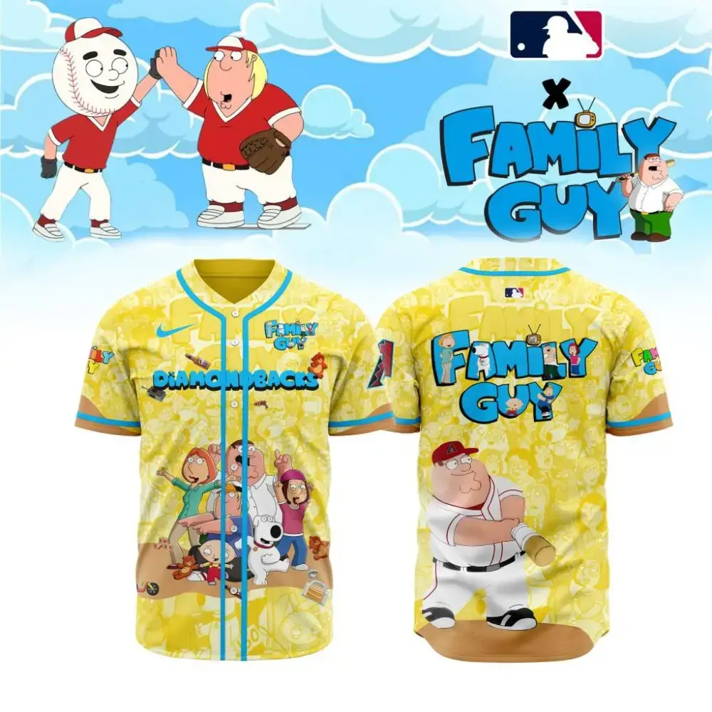 Premium Mlb Arizona Diamondbacks X Family Guy Custom Baseball Jersey Image