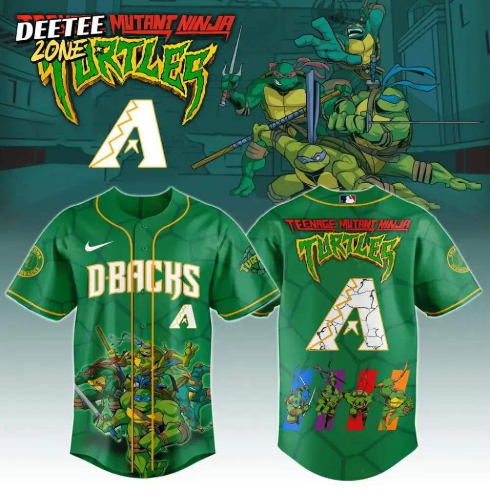 Premium Mlb Arizona Diamondbacks X Teenage Mutant Ninja Turtles Custom Baseball Jersey Image