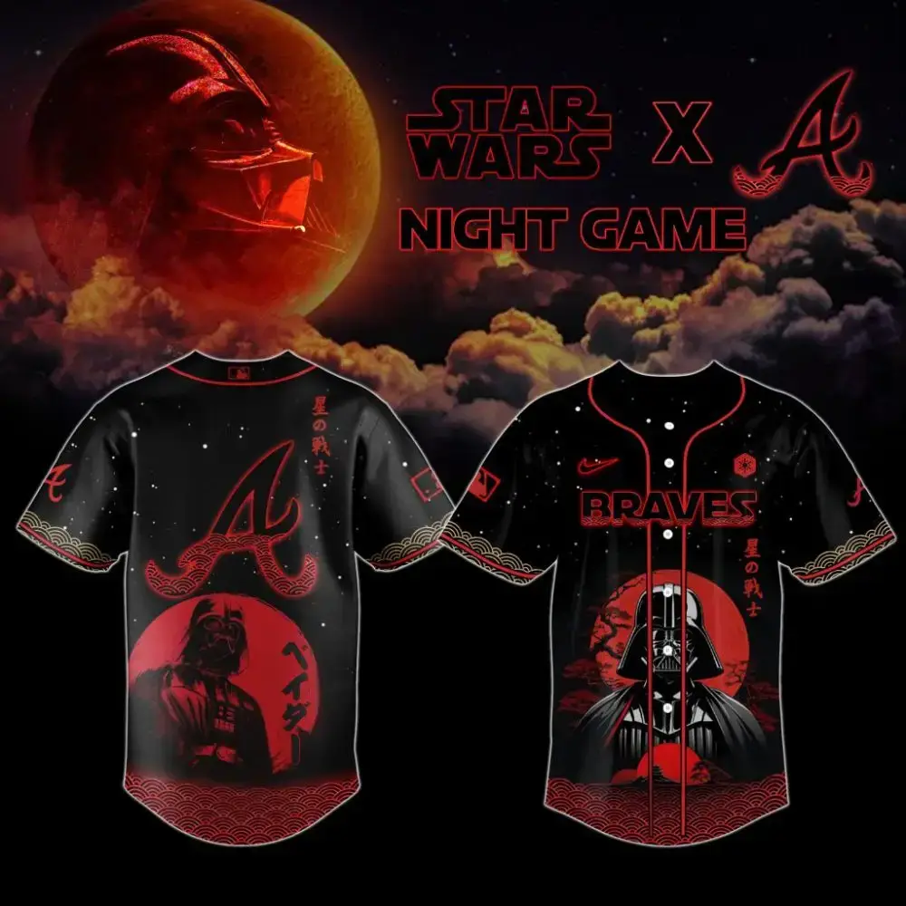 Premium Mlb Atlanta Braves X Star Wars Custom Baseball Jersey Image
