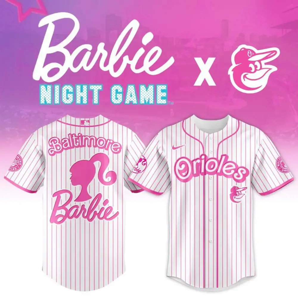 Premium Mlb Baltimore Orioles X Barbie Custom Baseball Jersey Image