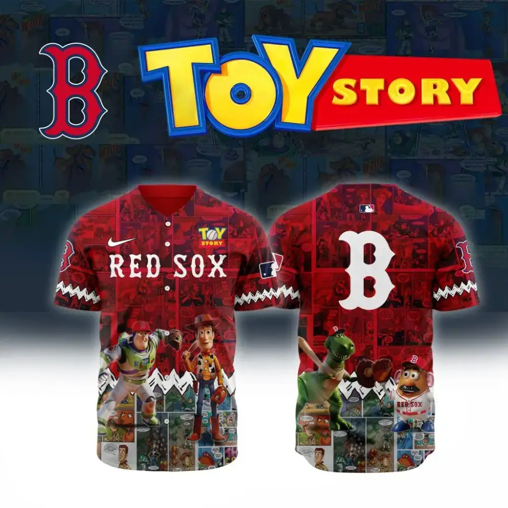 Premium Mlb Boston Red Sox X Toy Story Custom Baseball Jersey Image