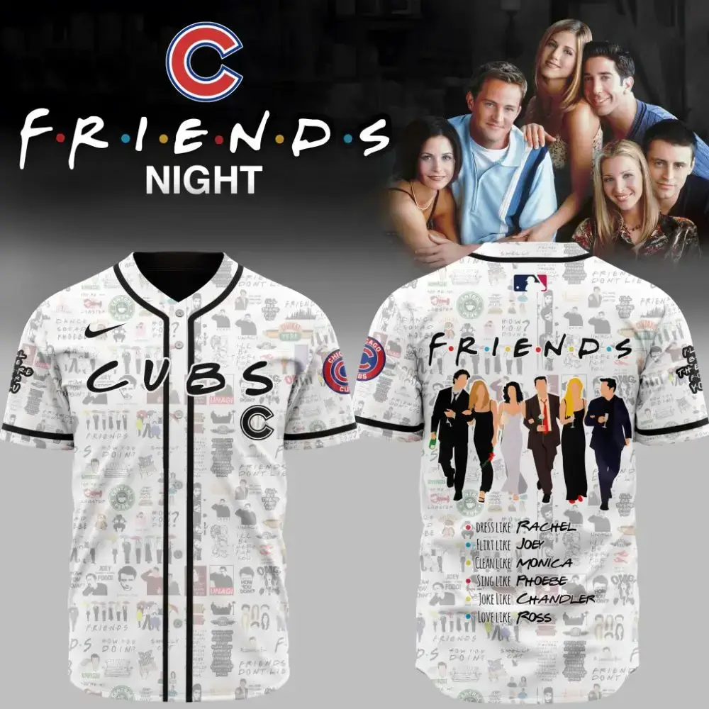 Premium Mlb Chicago Cubs X Friends Custom Baseball Jersey Image