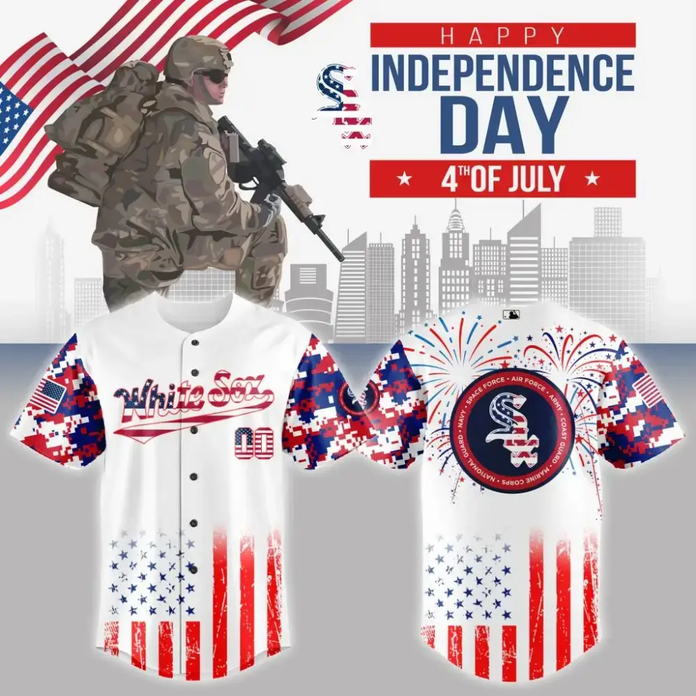 Premium Mlb Chicago White Sox Special The 4Th Of July Military Custom Baseball Jersey Image