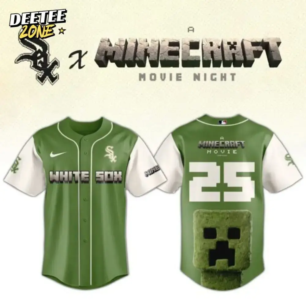 Premium Mlb Chicago White Sox X A Minecraft Movie Custom Baseball Jersey Image