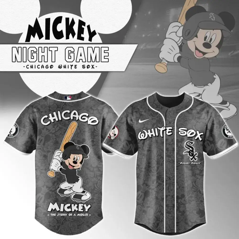 Premium Mlb Chicago White Sox X Mickey Mouse Custom Baseball Jersey Image