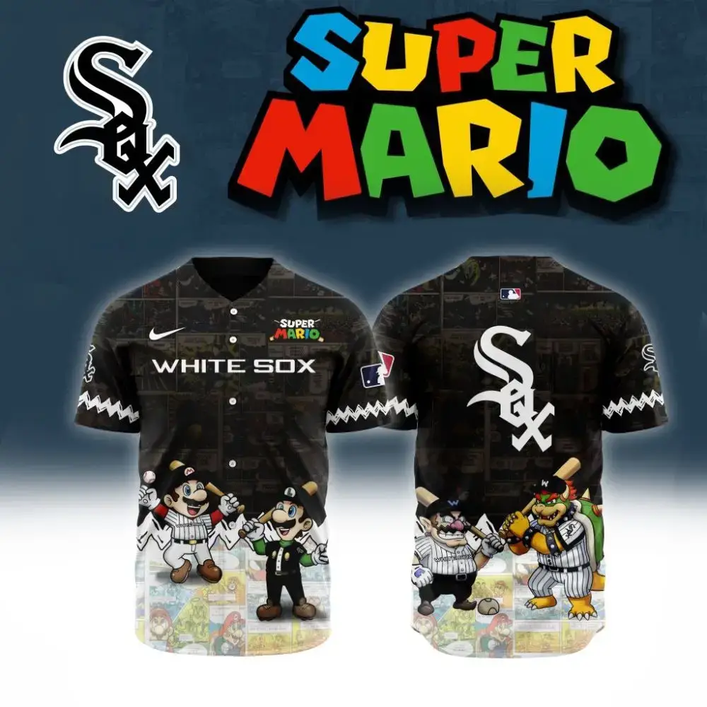 Premium Mlb Chicago White Sox X Super Mario Custom Baseball Jersey Image