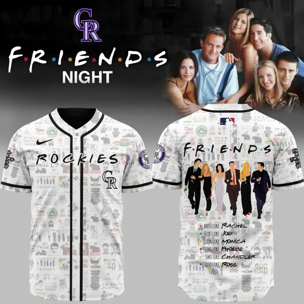 Premium Mlb Colorado Rockies X Friends Custom Baseball Jersey Image
