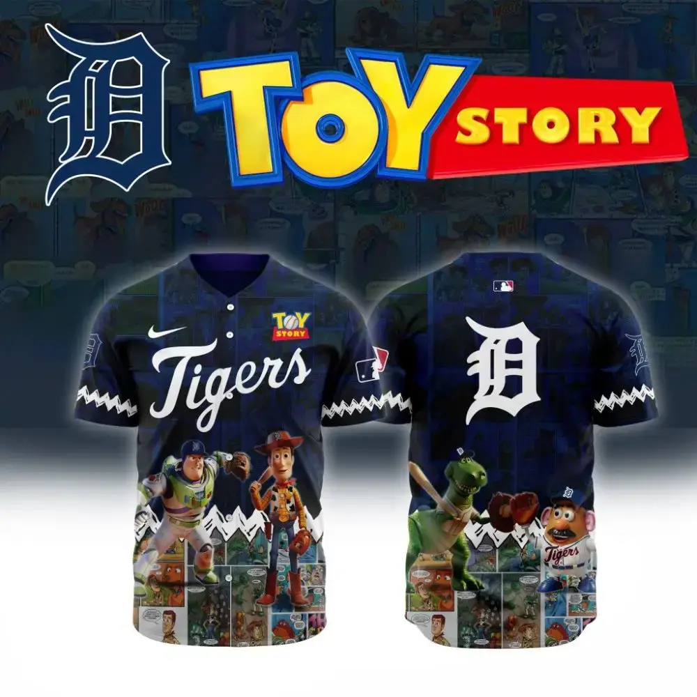 Premium Mlb Detroit Tigers X Toy Story Custom Baseball Jersey Image