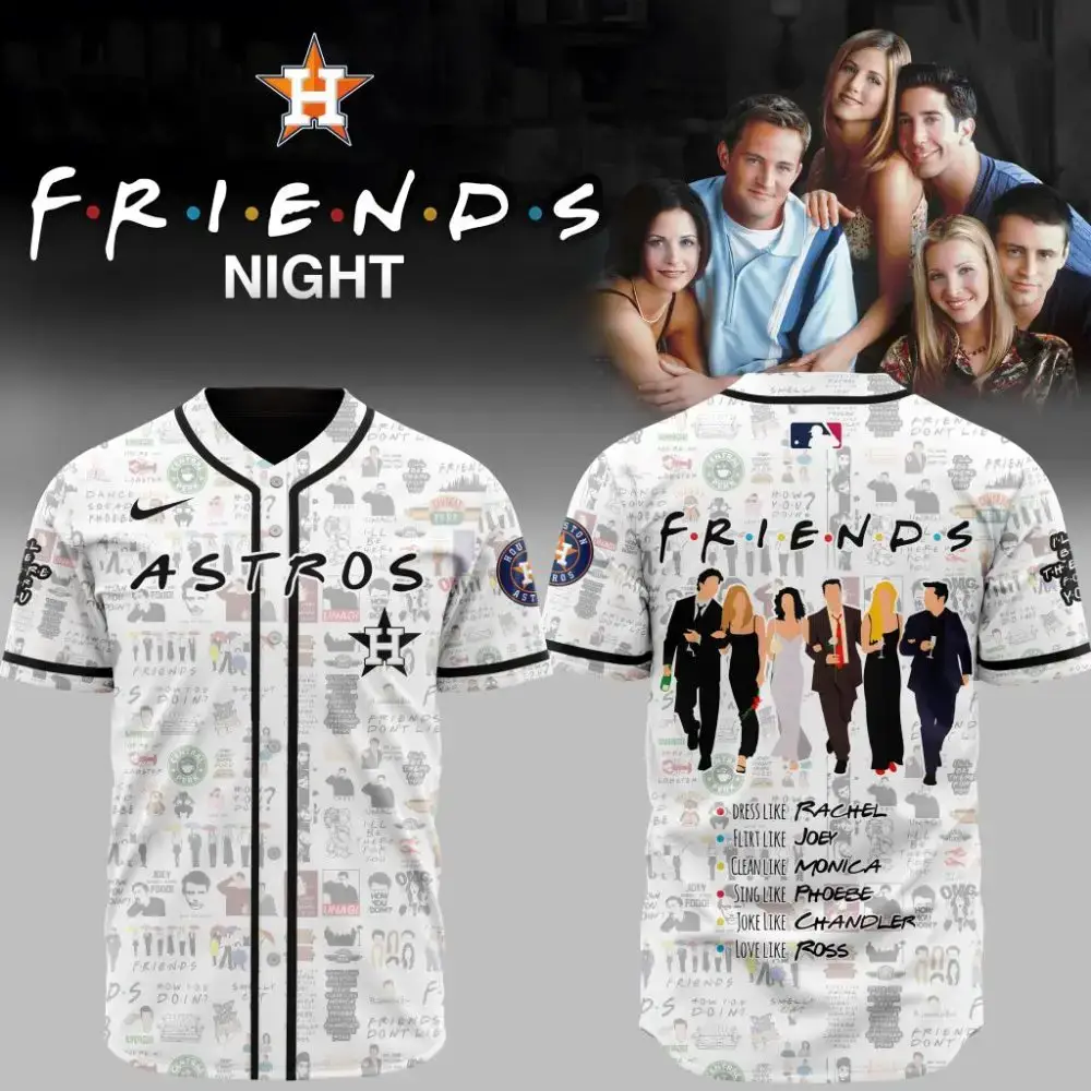 Premium Mlb Houston Astros X Friends Custom Baseball Jersey Image