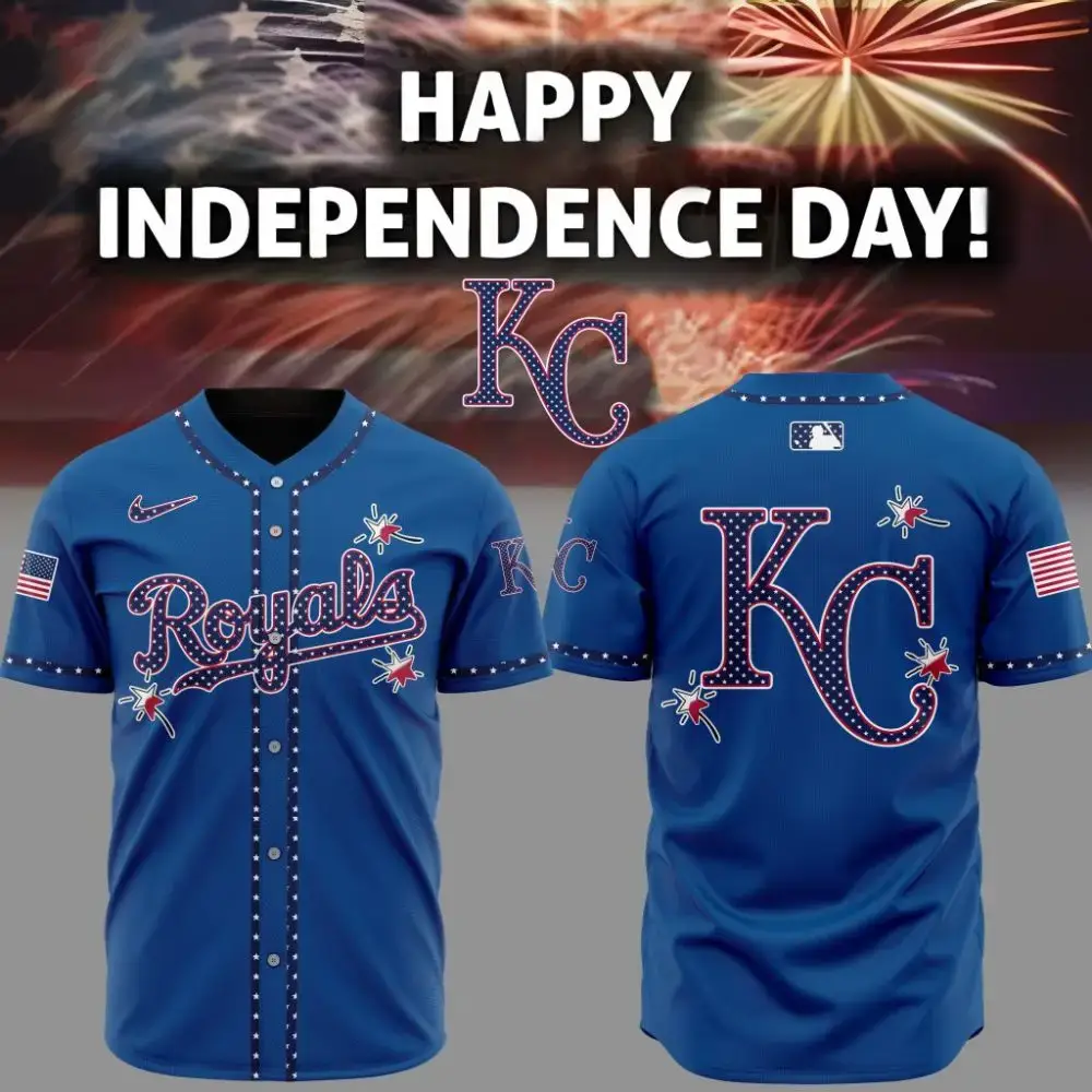 Premium Mlb Kansas City Royals Happy Independence Day Custom Baseball Jersey Image