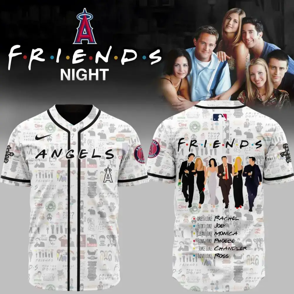 Premium Mlb Los Angeles Angels X Friends Custom Baseball Jersey Image