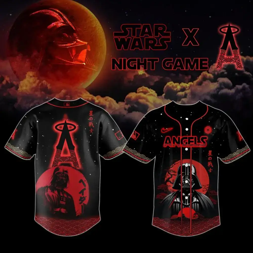 Premium Mlb Los Angeles Angels X Star Wars Custom Baseball Jersey Image