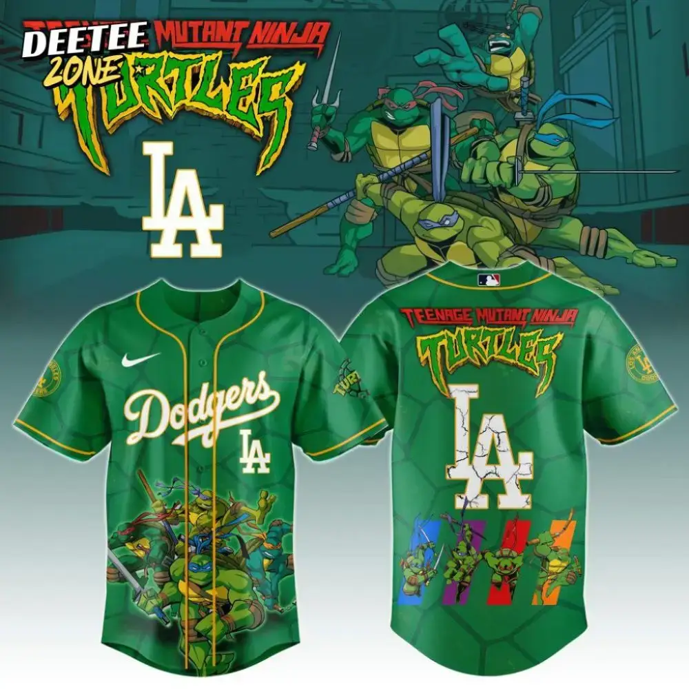 Premium Mlb Los Angeles Dodgers X Teenage Mutant Ninja Turtles Custom Baseball Jersey Image